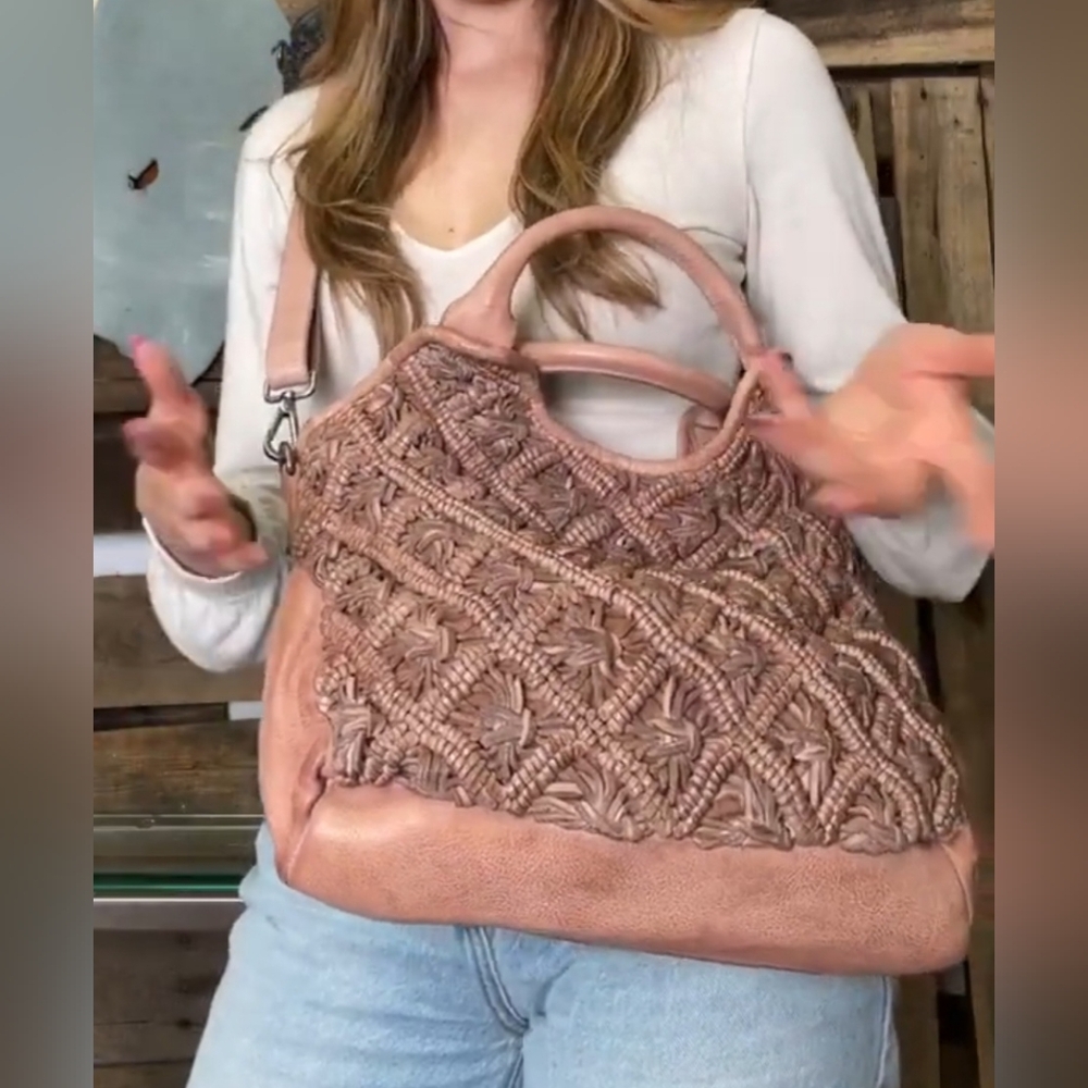 LATICO LEATHER Hand-Woven Kate Handbag W/ Crossbody Strap - Picture 10 of 14